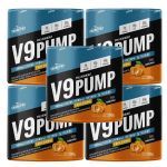 Kit 5X V9-Pump Pre Workout - 300g Tangerina - Shark Pro