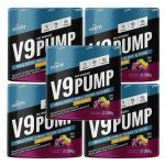 Kit 5X V9-Pump Pre Workout - 300g Uva - Shark Pro