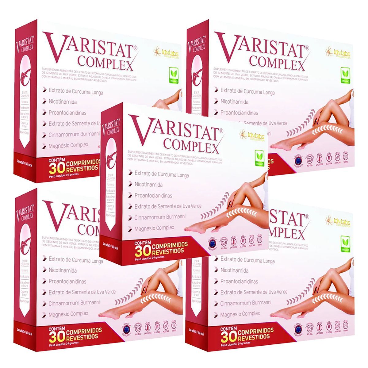 Kit 5X Varistat Complex - 30 Comprimidos - IDN Labs