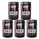 Kit 5X Vasculor Muscle Pump Powder Caffeine Free - 300g Morango com Lim�o - IntegralMedica