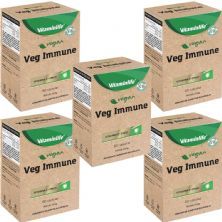 Kit 5X Vegan Veg Immune Vit + Zinco - 60 C�psulas - VitaminLife