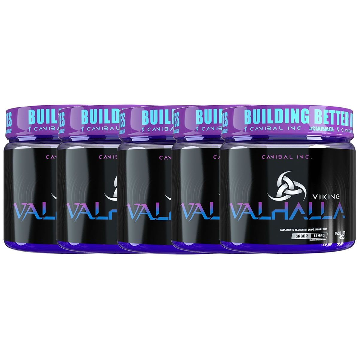 Kit 5X Viking Valhalla - 450g Lim�o - Canibal