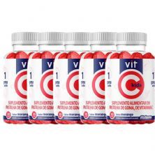 Kit 5X Vit C Kids - 30 Gomas Morango - Flofarma
