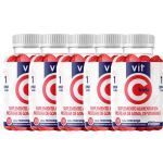 Kit 5X Vit C Kids - 30 Gomas Morango - Flofarma