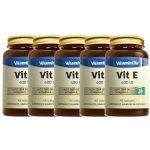 Kit 5X Vit E 400UI - 45 Softgels - Vitaminlife