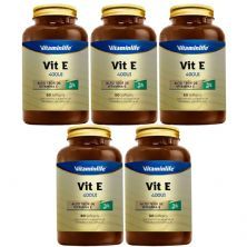 Kit 5X Vit E 400UI - 60 Softgels - Vitaminlife