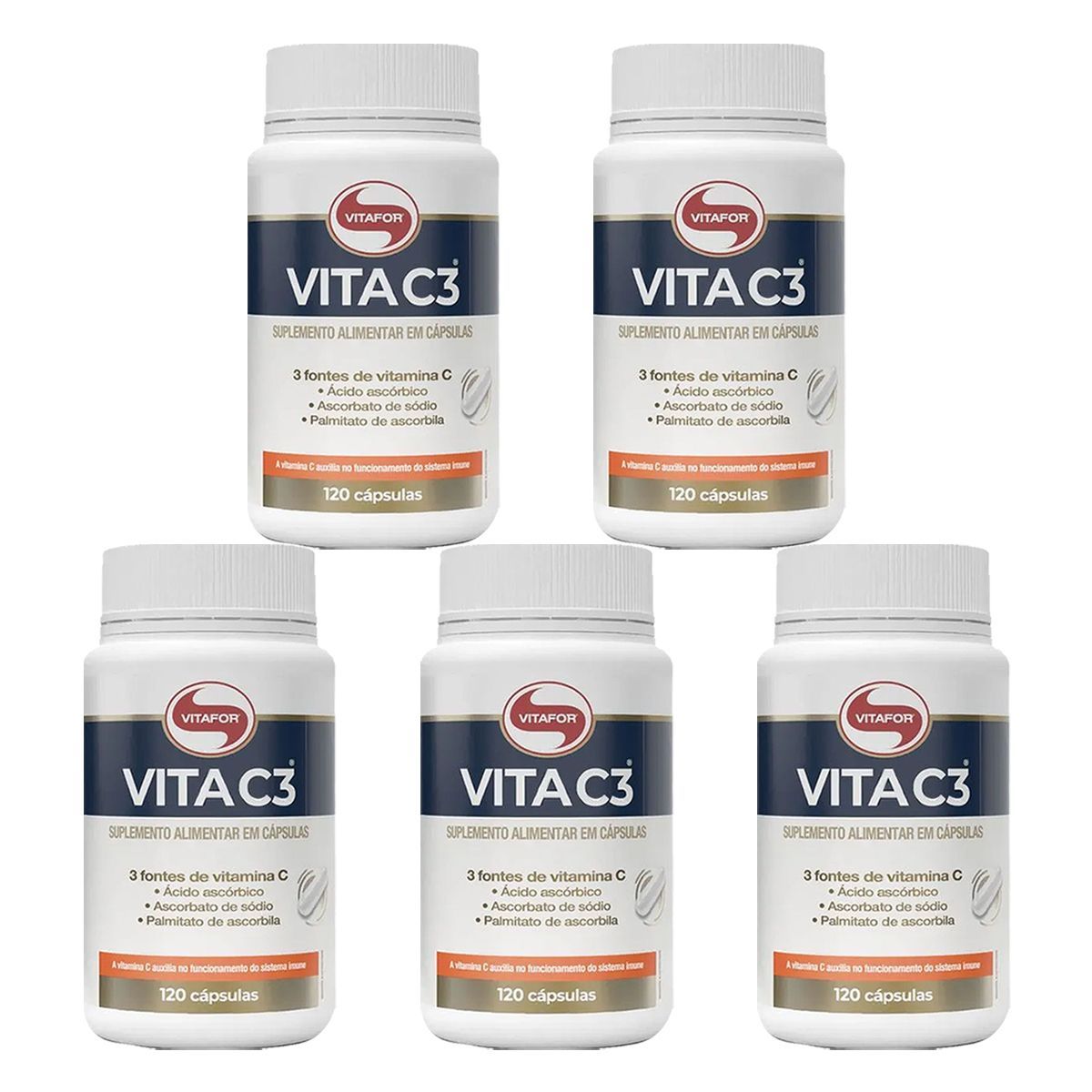 Kit 5X Vita C3 - 120 C�psulas - Vitafor