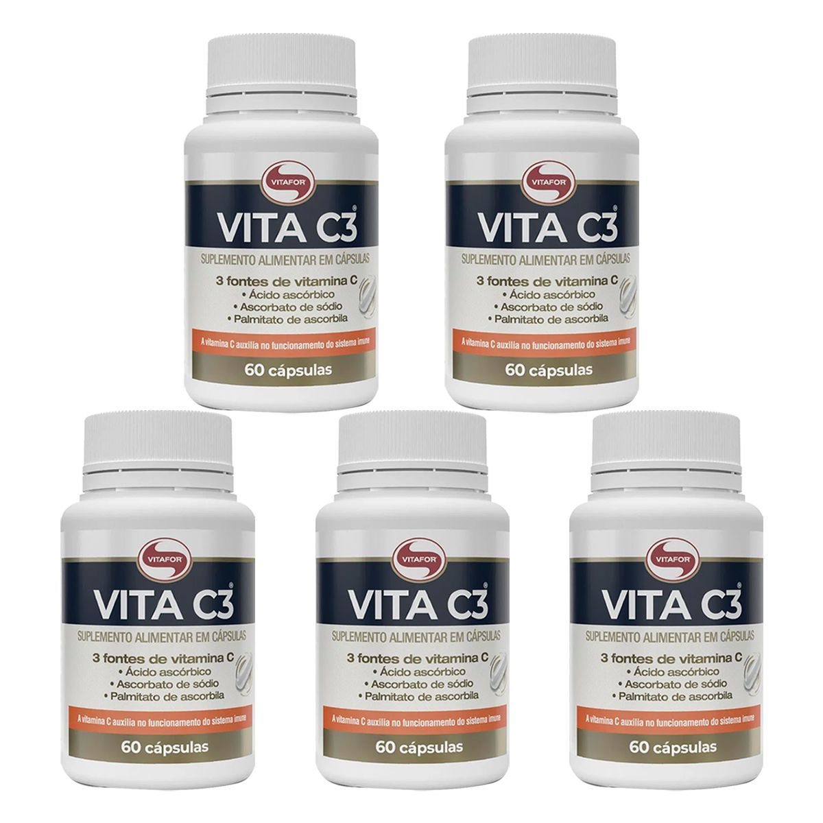 Kit 5X Vita C3 - 60 C�psulas - Vitafor