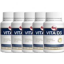 Kit 5X Vita D3 - 60 C�psulas - Vitafor