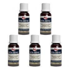 Kit 5X Vita D3 + K2 - 20ml Menta - Vitafor