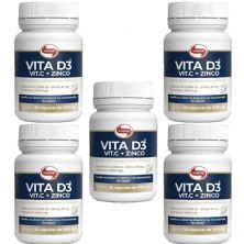 Kit 5X Vita D3 + Vit C + Zinco - 30 C�psulas - Vitafor