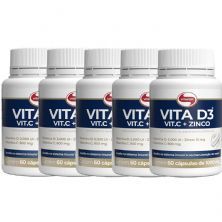 Kit 5X Vita D3 + Vit C + Zinco - 60 C�psulas - Vitafor