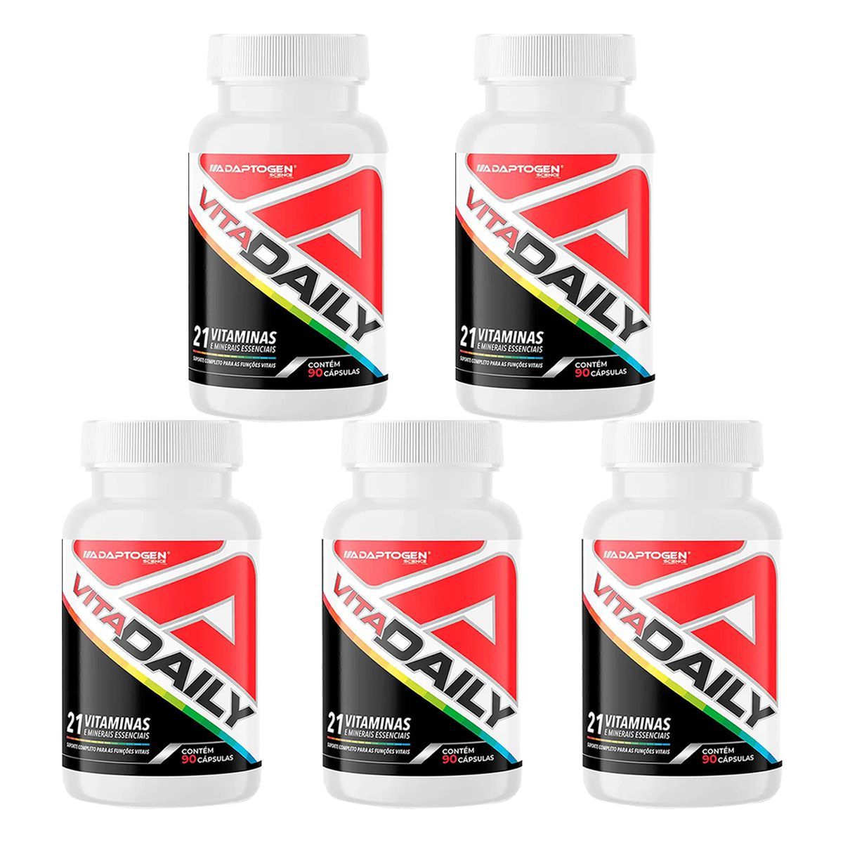 Kit 5X Vita Daily Multivitam�nico - 90 C�psulas - Adaptogen