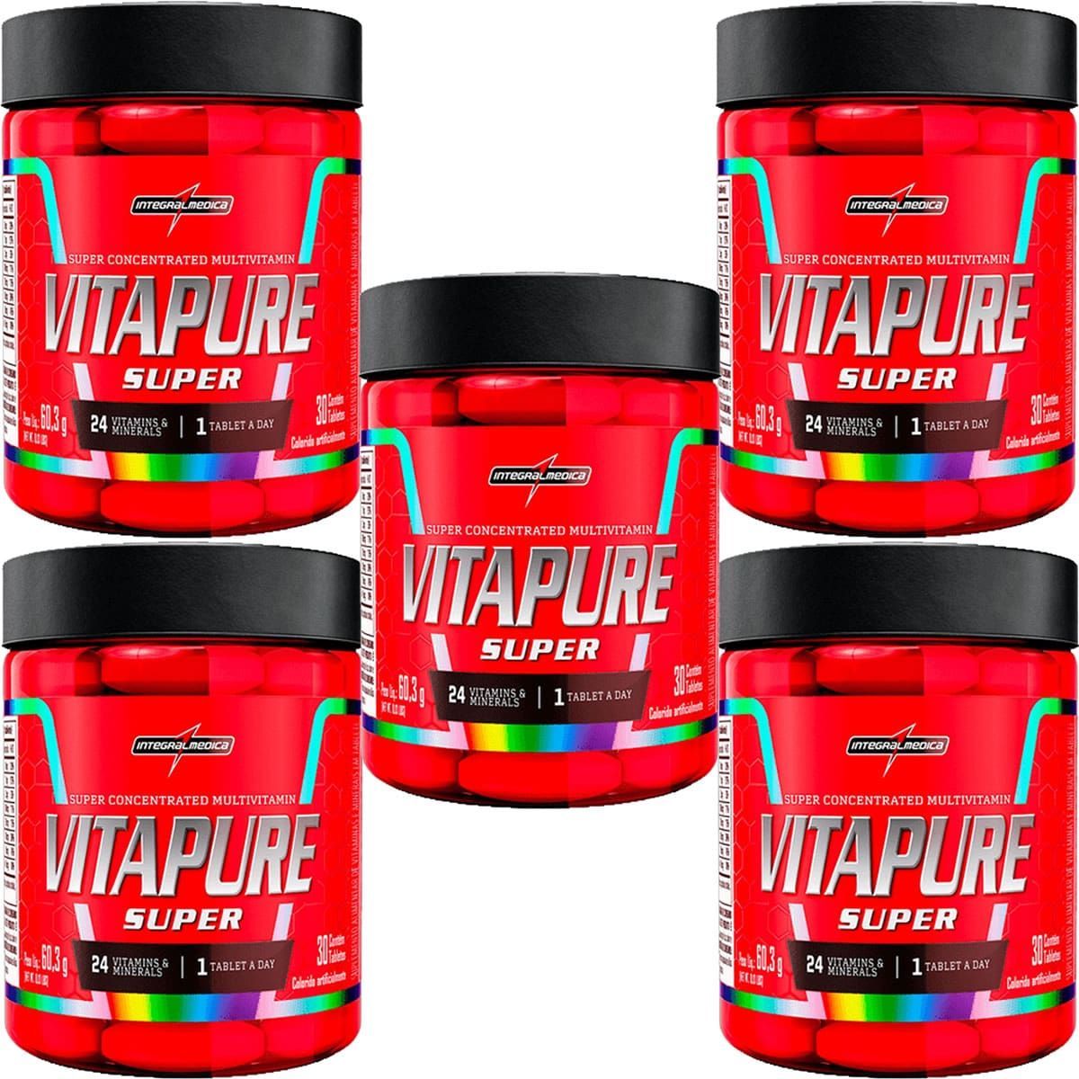 Kit 5X Vita Pure Super - 30 Tabletes - IntegralM�dica