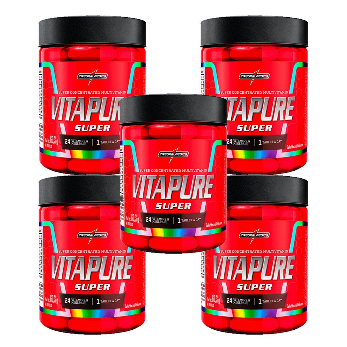 Kit 5X Vita Pure Super - 60 Tabletes - IntegralM�dica