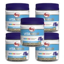 Kit 5X Vitabear - 60 Gomas Sabor Natural de Frutas  - Vitafor