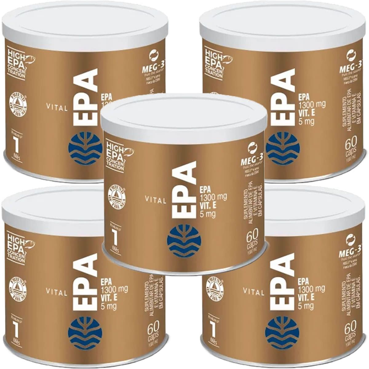 Kit 5X Vital EPA - 60 C�psulas - Vital �tman