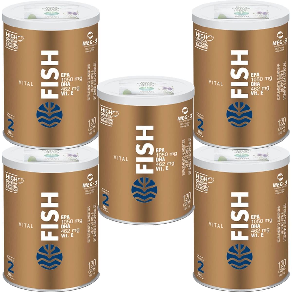 Kit 5X Vital Fish - 120 C�psulas - Vital �tman