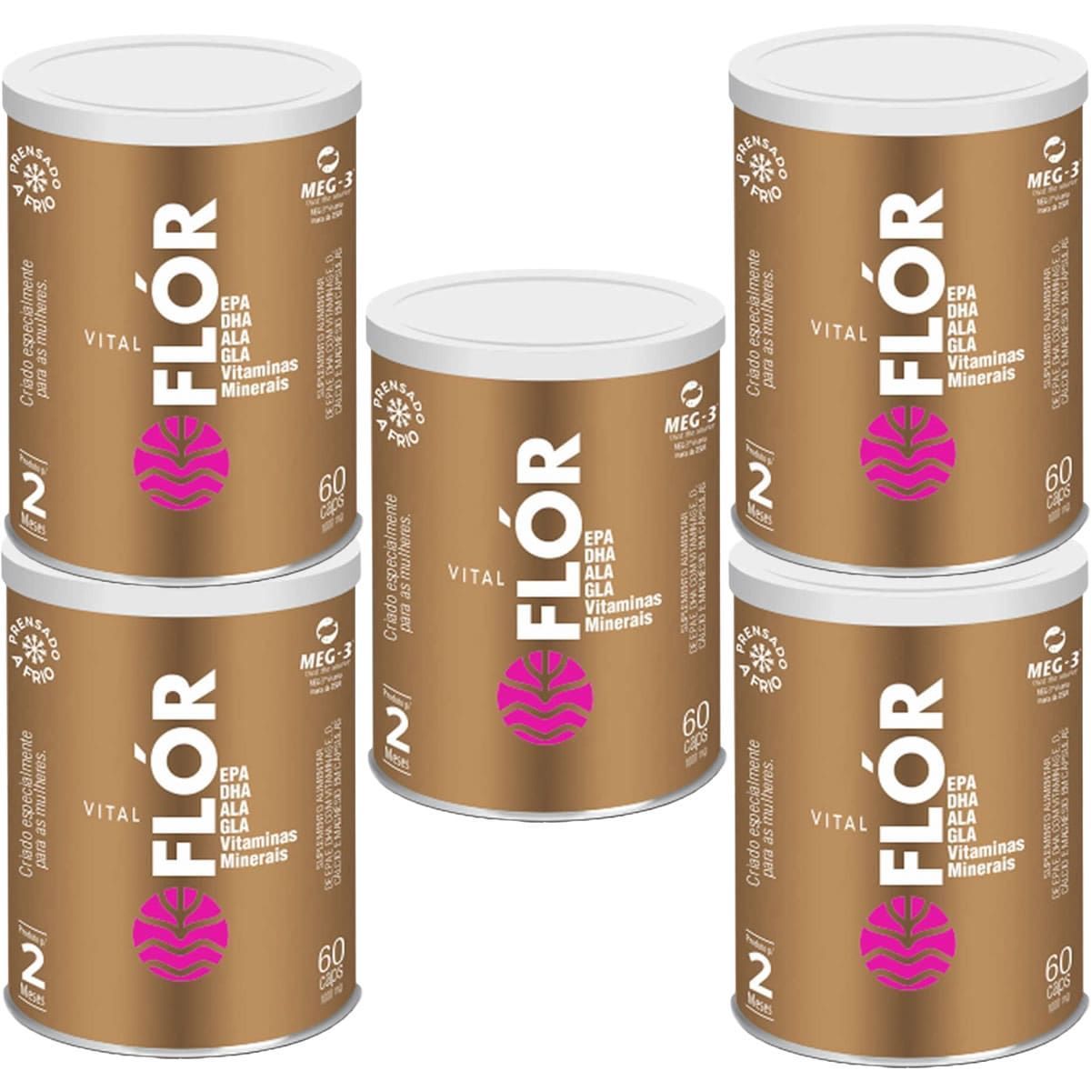 Kit 5X Vital Fl�r - 60 C�psulas - Vital �tman