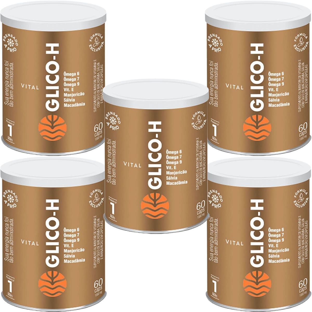 Kit 5X Vital Glico H - 60 C�psulas - Vital �tman