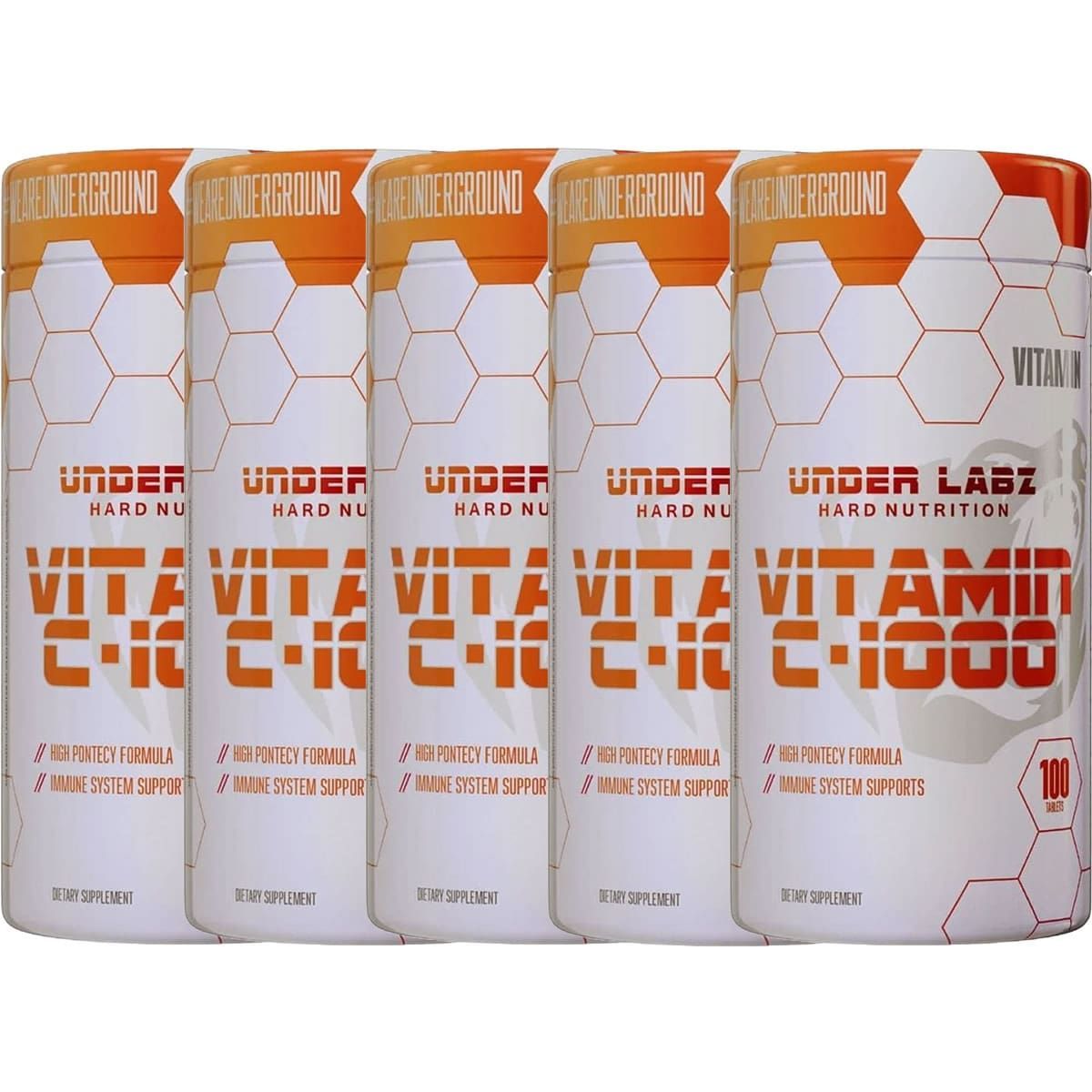 Kit 5X Vitamin C 1000 - 100 Tabletes - Under Labz