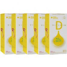 Kit 5X Vitamin D. For Baby & Kids - 30ml Framboesa - True Source