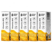 Kit 5X Vitamina B12 - 30ml Morango - Ocean Drop
