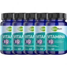 Kit 5X Vitamina B12 - 60 C�psulas - QualyNutri
