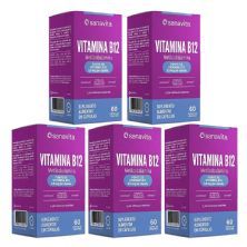 Kit 5X Vitamina B12 - 60 C�psulas - Sanavita