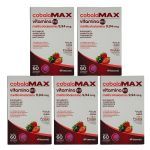 Kit 5X Vitamina B12 Metilcobalamina - 60 Comprimidos Frutas Vermelhas - Herbamed