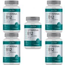 Kit 5X Vitamina B12 Metilcobalamina - 60 Comprimidos - Lauton Nutrition