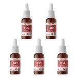 Kit 5X Vitamina B12 Ydrosolv - 30ml Gotas Sem Sabor - Yosen