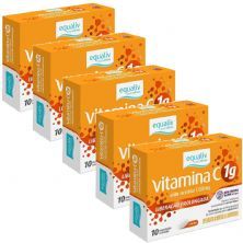 Kit 5X Vitamina C 1g - 10 Comprimidos - Equaliv