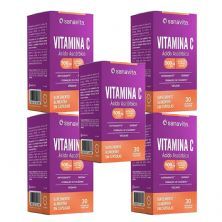 Kit 5X Vitamina C - 30 C�psulas - Sanavita