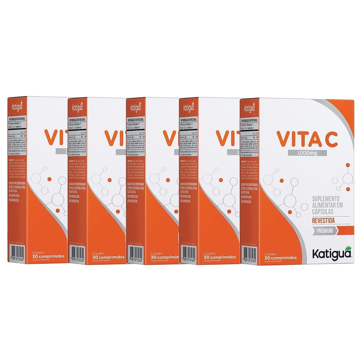 Kit 5X Vitamina C - 30 Comprimidos - Katigu�