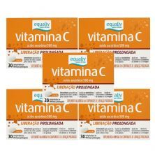 Kit 5X Vitamina C 500mg - 30 Comprimidos - Equaliv