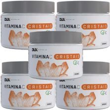 Kit 5X Vitamina C Cristais Quali C - 200g Natural - DUX Nutrition