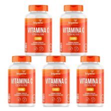 Kit 5X Vitamina C Essential Pure 500mg - 60 C�psulas - Bigens