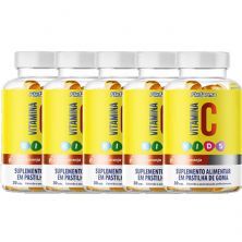 Kit 5X Vitamina C Kids - 30 Gomas Laranja - Flofarma