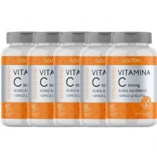 Kit 5X Vitamina C + Zinco 500mg - 60 C�psulas Lauton Nutrition