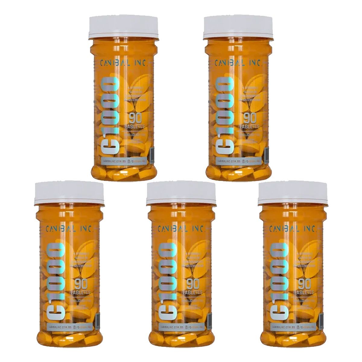 Kit 5X Vitamina C1000 - 90 Tabletes - Canibal
