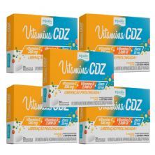Kit 5X Vitamina CDZ - 30 Comprimidos - Equaliv
