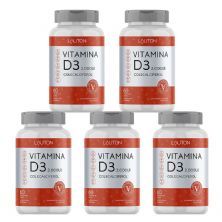 Kit 5X Vitamina D3 2.000UI - 60 Comprimidos - Lauton Nutrition