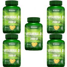 Kit 5X Vitamina D3 2000UI - 60 C�psulas - Herbamed