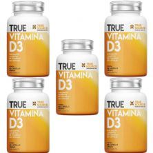 Kit 5X Vitamina D3 2000UI - 60 C�psulas - True Source