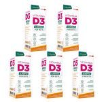 Kit 5X Vitamina D3 - 20ml Gota Neutro - Lauton Nutrition