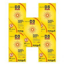 Kit 5X Vitamina D3 - 30 C�psulas - Katigu�