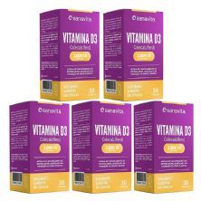 Kit 5X Vitamina D3 - 30 Capsulas - Sanavita