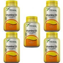 Kit 5X Vitamina D3 - 60 C�psulas - Fitoway