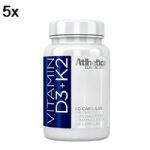 Kit 5X Vitamina D3+K2 - 60 C�psulas - Atlhetica Nutrition